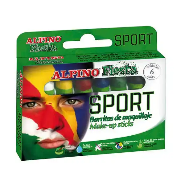 MAQUILLAJE ALPINO SET 6 UN 5GR FUTBOL MAQUILLAJE ALPINO SET 6 UN 5GR FUTBOL