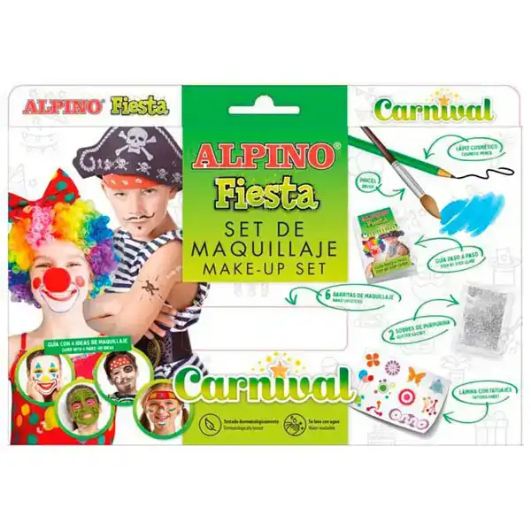 SET MAQUILLAJE ALPINO FIESTA CARNIVAL 6 UDS SURTIDAS SET MAQUILLAJE ALPINO FIESTA CARNIVAL 6 UDS SURTIDAS