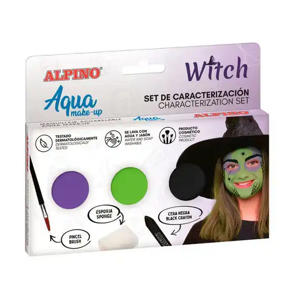 SET MAQUILLAJE CARACTERIZACION BRUJA ALPINO SET MAQUILLAJE CARACTERIZACION BRUJA ALPINO