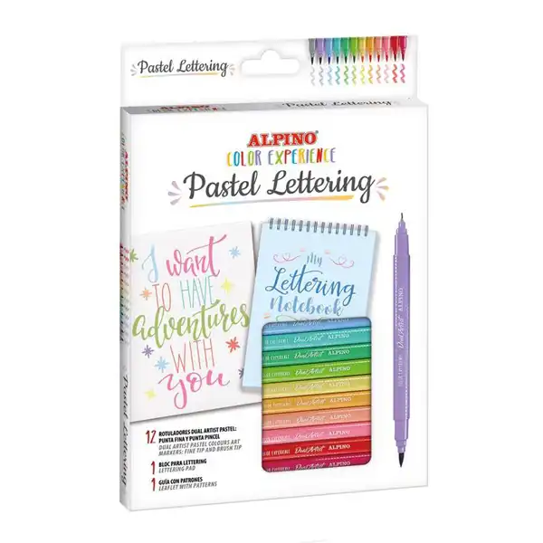 KIT COLOR EXPERIENCE LETTERING PASTEL ALPINO AR001093 KIT COLOR EXPERIENCE LETTERING PASTEL ALPINO AR001093