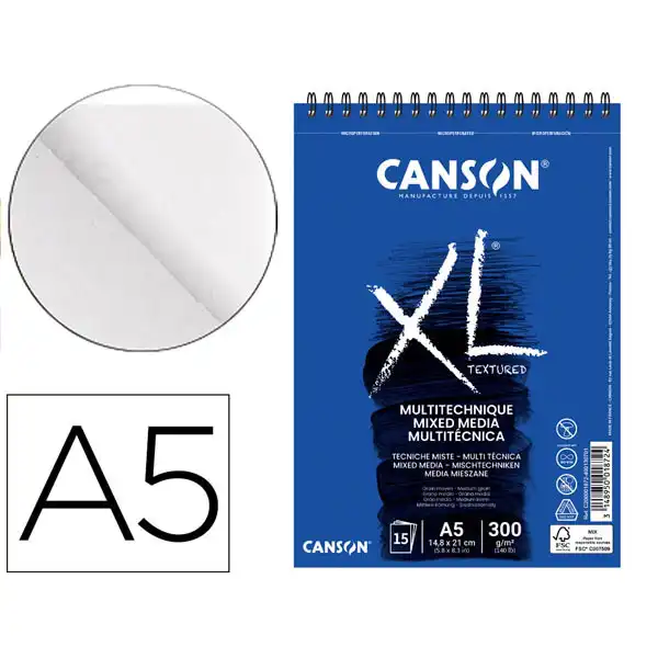 BLOCK DIBUJO ACUARELA CANSON XL A5 PERFORADO 20HJ C200001872 1679942 BLOCK DIBUJO ACUARELA CANSON XL A5 PERFORADO 20HJ C200001872 1679942