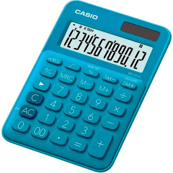 CALCULADORA CASIO MS-20US AZUL CALCULADORA CASIO MS-20US AZUL
