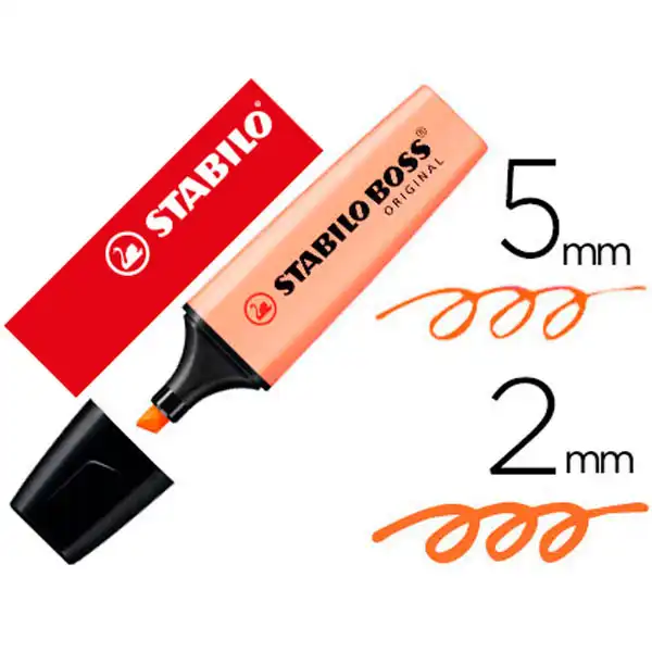 MARCADOR STABILO BOSS FLUORESCENTE PASTEL MELOCOTON (70/126) 64347 MARCADOR STABILO BOSS FLUORESCENTE PASTEL MELOCOTON (70/126) 64347