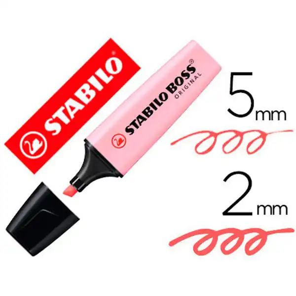 MARCADOR STABILO BOSS FLUORESCENTE PASTEL ROSA (70/129) 64348 MARCADOR STABILO BOSS FLUORESCENTE PASTEL ROSA (70/129) 64348