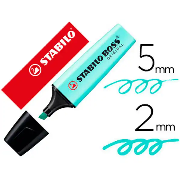 MARCADOR STABILO BOSS FLUORESCENTE PASTEL TURQUESA (70/113) 64350 MARCADOR STABILO BOSS FLUORESCENTE PASTEL TURQUESA (70/113) 64350