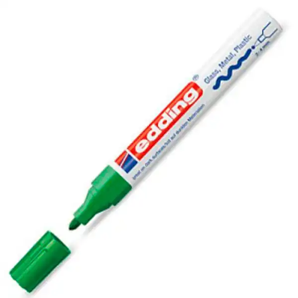 MARCADOR PERMANENTE TINTA VERDE EDDING 750 PUNTA GRUESA 750-4 MARCADOR PERMANENTE TINTA VERDE EDDING 750 PUNTA GRUESA 750-4