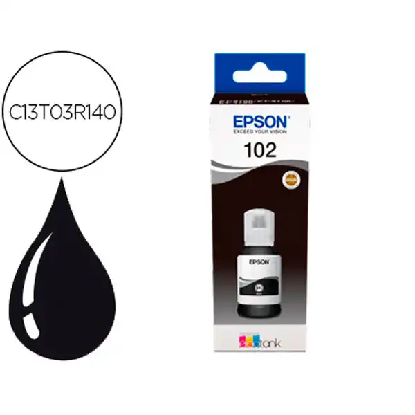 EPSON Nº 102 (C13T03R140) TINTA ORIGINAL NEGRO 27728 EPSON Nº 102 (C13T03R140) TINTA ORIGINAL NEGRO 27728