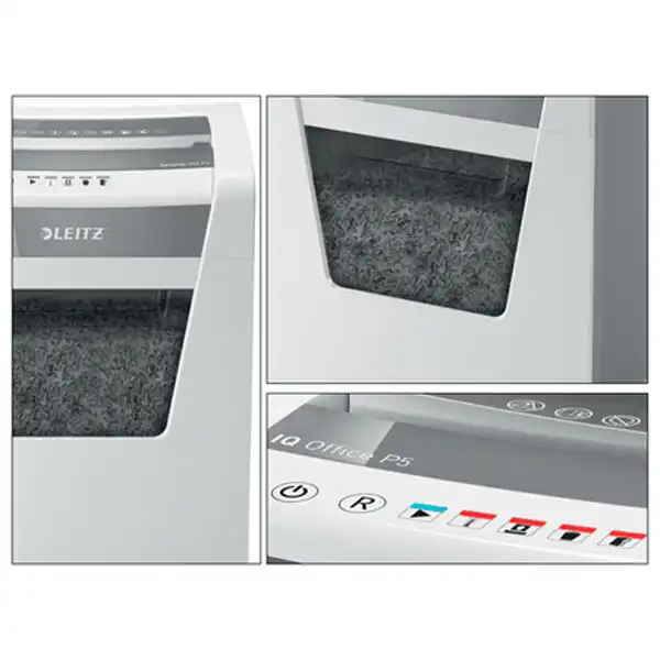 DESTRUCTORA LEITZ IQ OFFICE P5 BLANCO/PLATA 80020000 DESTRUCTORA LEITZ IQ OFFICE P5 BLANCO/PLATA 80020000