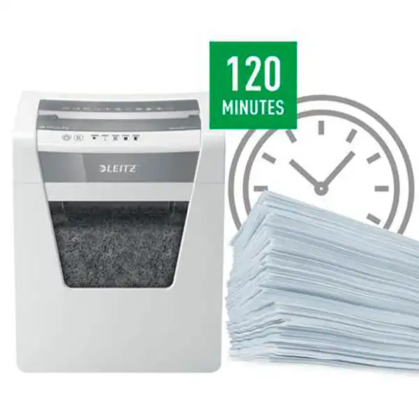 DESTRUCTORA LEITZ IQ OFFICE P4BLANCO/PLATA 80030000 DESTRUCTORA LEITZ IQ OFFICE P4BLANCO/PLATA 80030000