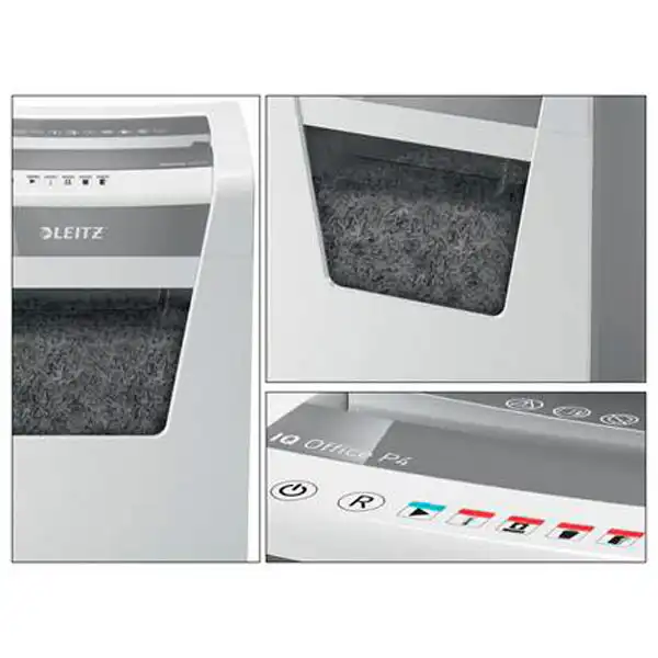 DESTRUCTORA LEITZ IQ OFFICE P4BLANCO/PLATA 80030000 DESTRUCTORA LEITZ IQ OFFICE P4BLANCO/PLATA 80030000