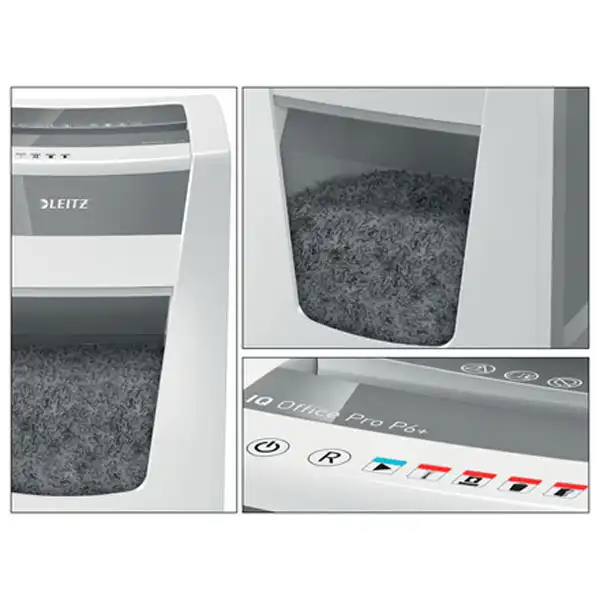 DESTRUCTORA LEITZ IQ OFFICE PRO P6+ BLANCO/PLATA 80100000 DESTRUCTORA LEITZ IQ OFFICE PRO P6+ BLANCO/PLATA 80100000