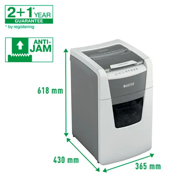 DESTRUCTORA IQ AUTO+ OFFICE 150 P5 BLANCA LEITZ 80140000 DESTRUCTORA IQ AUTO+ OFFICE 150 P5 BLANCA LEITZ 80140000