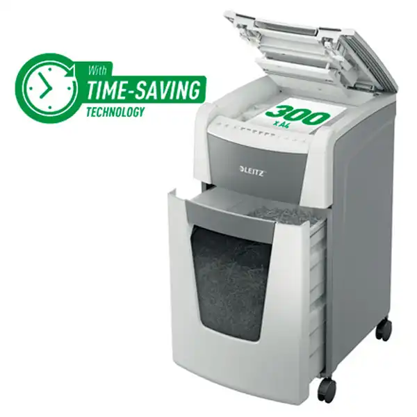 DESTRUCTORA IQ AUTO+ OFFICE 300 P5 BLANCA LEITZ 80160000 DESTRUCTORA IQ AUTO+ OFFICE 300 P5 BLANCA LEITZ 80160000