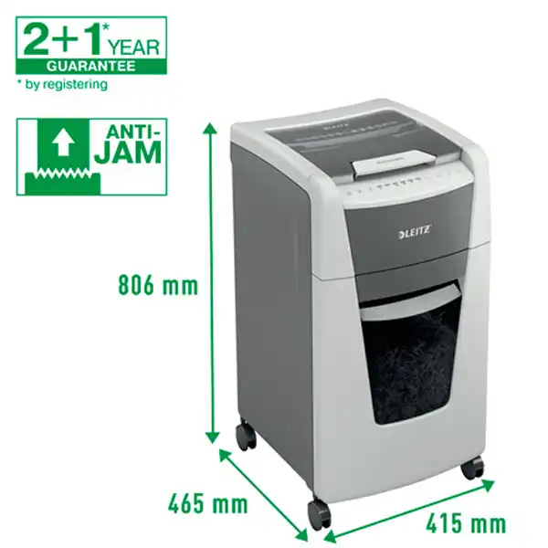 DESTRUCTORA IQ AUTO+ OFFICE 300 P5 BLANCA LEITZ 80160000 DESTRUCTORA IQ AUTO+ OFFICE 300 P5 BLANCA LEITZ 80160000