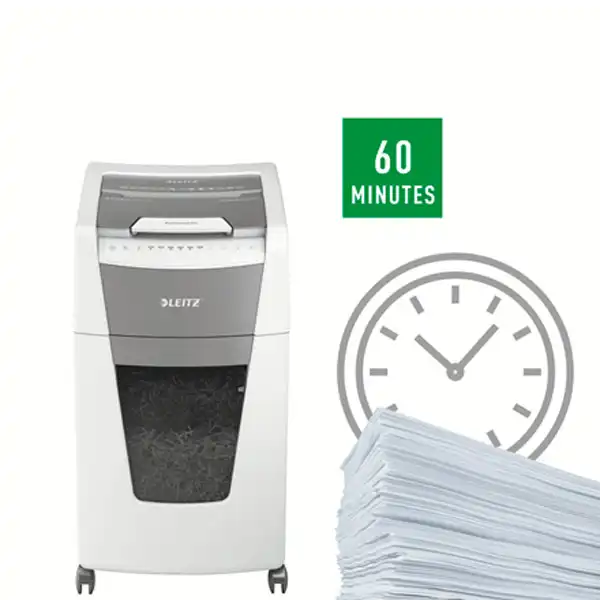 DESTRUCTORA IQ AUTO+ OFFICE 300 P5 BLANCA LEITZ 80160000 DESTRUCTORA IQ AUTO+ OFFICE 300 P5 BLANCA LEITZ 80160000