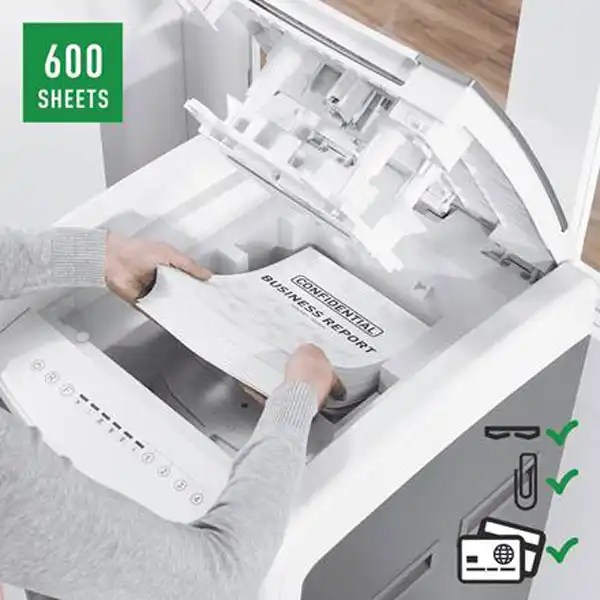 DESTRUCTORA IQ AUTO+ OFFICE PRO 600 P4 BLANCA LEITZ 80170000