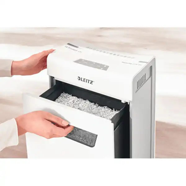 DESTRUCTORA IQ PROTECT 8 P4 BLANCO/PLATA LEITZ 80910000 DESTRUCTORA IQ PROTECT 8 P4 BLANCO/PLATA LEITZ 80910000