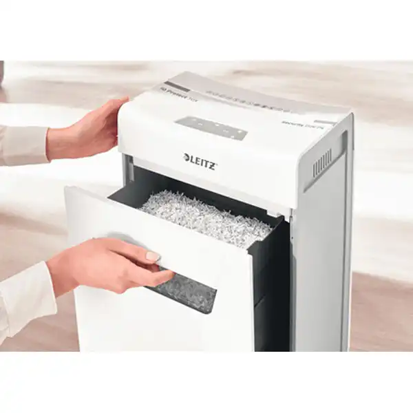 DESTRUCTORA IQ PROTECT 10 P4 BLANCO/PLATA LEITZ 80920000 DESTRUCTORA IQ PROTECT 10 P4 BLANCO/PLATA LEITZ 80920000