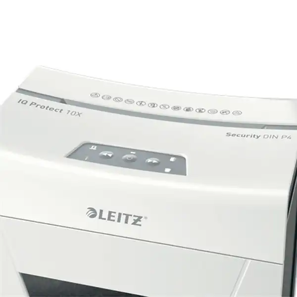 DESTRUCTORA IQ PROTECT 10 P4 BLANCO/PLATA LEITZ 80920000 DESTRUCTORA IQ PROTECT 10 P4 BLANCO/PLATA LEITZ 80920000