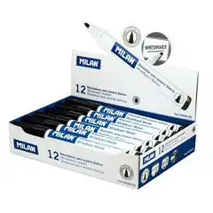 ROTULADOR PIZARRA BLANCA PUNTA REDONDA NEGRO MILAN 16529122 29736 ROTULADOR PIZARRA BLANCA PUNTA REDONDA NEGRO MILAN 16529122 29736