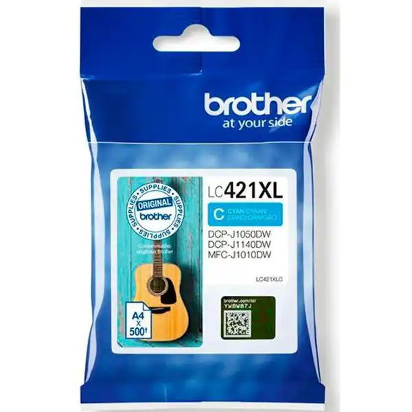 BROTHER LC421XLC (LC421XLC) TINTA ORIGINAL CYAN 43664 BROTHER LC421XLC (LC421XLC) TINTA ORIGINAL CYAN 43664
