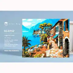 SET DE PINTURA POR NUMEROS ALEX BOG LAGO DI COMO 40X50CM SG-0742 (45665) SET DE PINTURA POR NUMEROS ALEX BOG LAGO DI COMO 40X50CM SG-0742 (45665)