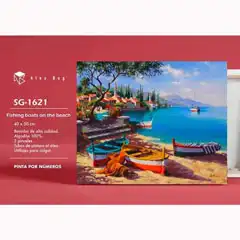 SET DE PINTURA POR NUMEROS ALEX BOG BARCAS DE PESCA 40X50CM SG-1621 (45669) SET DE PINTURA POR NUMEROS ALEX BOG BARCAS DE PESCA 40X50CM SG-1621 (45669)