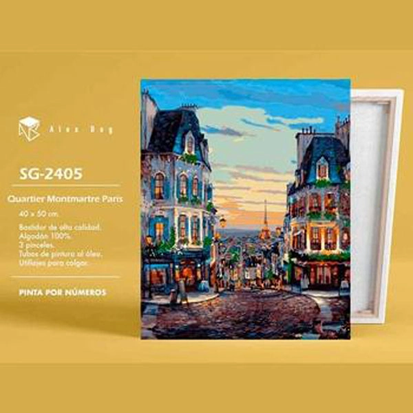 SET DE PINTURA POR NUMEROS ALEX BOG QUARTIER MONTMARTRE PARIS 40X50CM SG-2405 (46809) SET DE PINTURA POR NUMEROS ALEX BOG QUARTIER MONTMARTRE PARIS 40X50CM SG-2405 (46809)