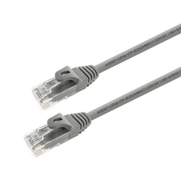 AISENS CABLE DE RED LATIGUILLO RJ45 LSZH CAT.6A 500 MHZ UTP AWG24 GRIS 10M A145-0330 49255 AISENS CABLE DE RED LATIGUILLO RJ45 LSZH CAT.6A 500 MHZ UTP AWG24 GRIS 10M A145-0330 49255