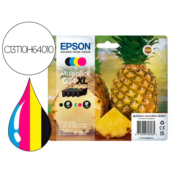 EPSON 604XL (C13T10H64010) TINTA ORIGINAL Cuatricolor 50041 EPSON 604XL (C13T10H64010) TINTA ORIGINAL Cuatricolor 50041