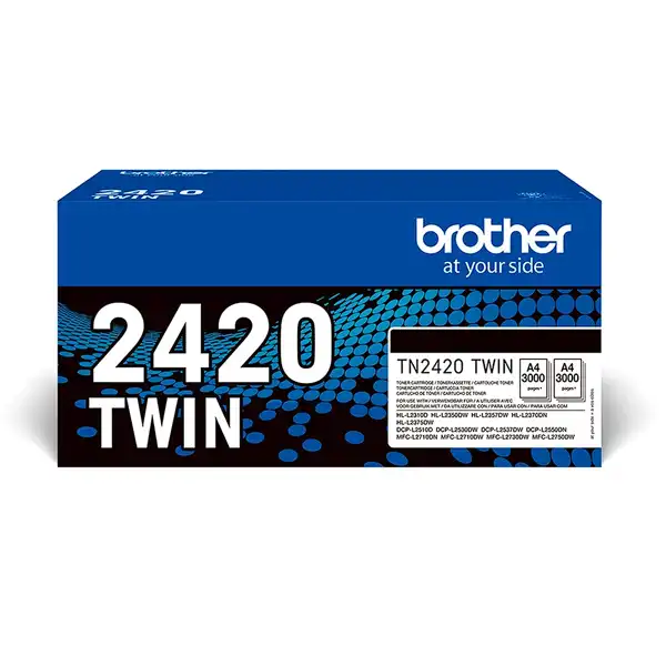 BROTHER TN2420TWIN (TN2420TWIN) TONER ORIGINAL NEGRO 50175 BROTHER TN2420TWIN (TN2420TWIN) TONER ORIGINAL NEGRO 50175