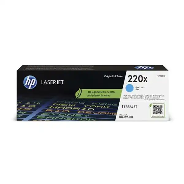 HP 220X (W2201X) TONER ORIGINAL Cyan 56701 HP 220X (W2201X) TONER ORIGINAL Cyan 56701