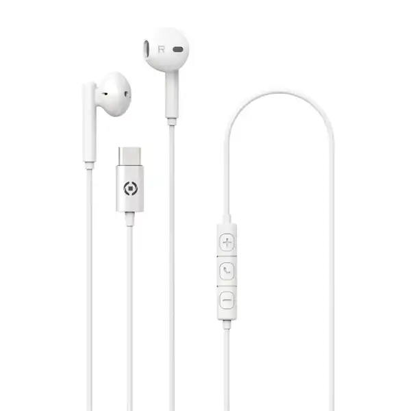 CELLY AURICULAR UNIVERSAL USB-C CON MICROFONO BLANCO UP1100TYPECWH 58869 CELLY AURICULAR UNIVERSAL USB-C CON MICROFONO BLANCO UP1100TYPECWH 58869