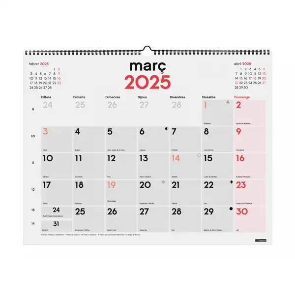 CALENDARIO PARED FINOCAM MIXT XL CATALAN 780050026 CALENDARIO PARED FINOCAM MIXT XL CATALAN 780050026