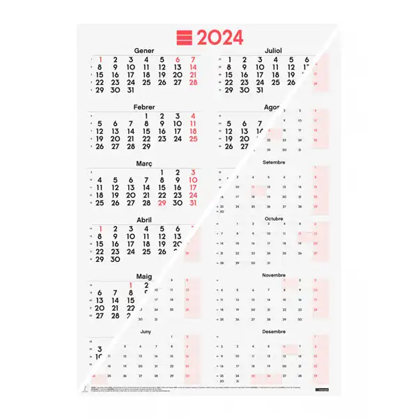 POSTER CALENDARIO MIXTO 2024 CATALAN 780350024 POSTER CALENDARIO MIXTO 2024 CATALAN 780350024