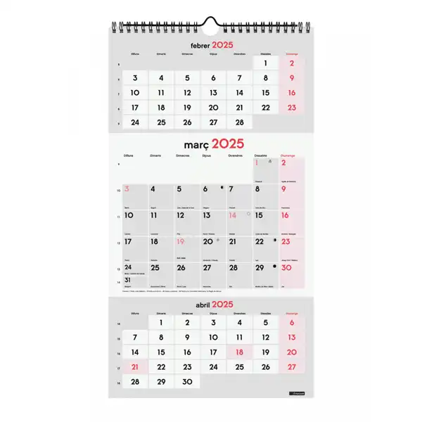 CALENDARI PARET ESCRIURE 3MESES VISTA FINOCAM 781590026 CALENDARI PARET ESCRIURE 3MESES VISTA FINOCAM 781590026