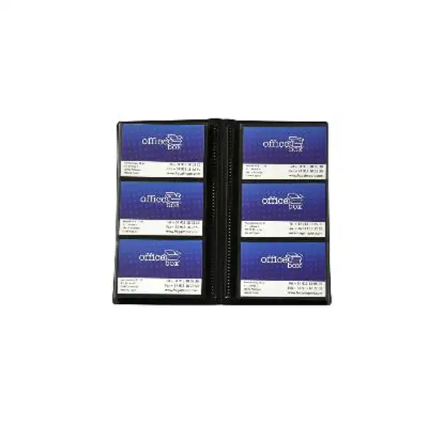 TARJETERO CARGO 240 TARJETAS NEGRO OFFICE BOX 24468