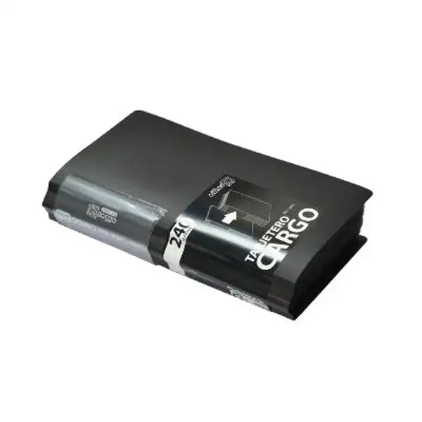 TARJETERO CARGO 240 TARJETAS NEGRO OFFICE BOX 24468