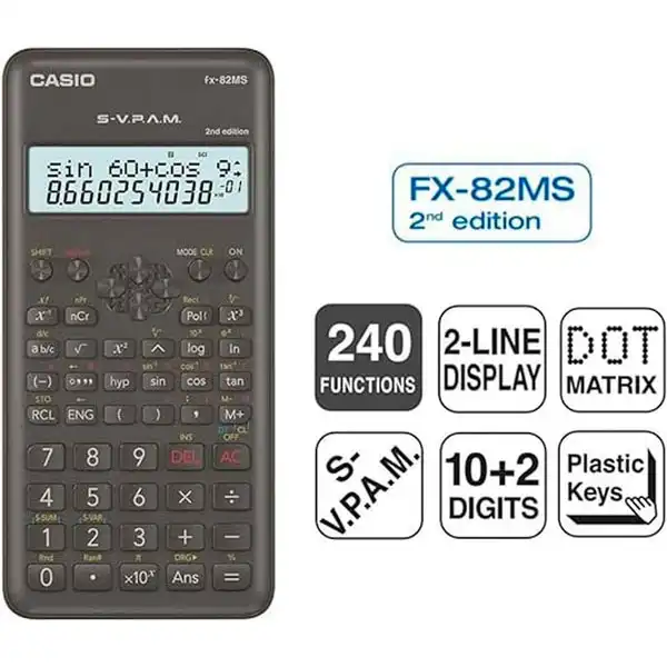 CALCULADORA CIENTIFICA CASIO FX-82 MS 240 FUNCIONES (FX-82MSII) 39206