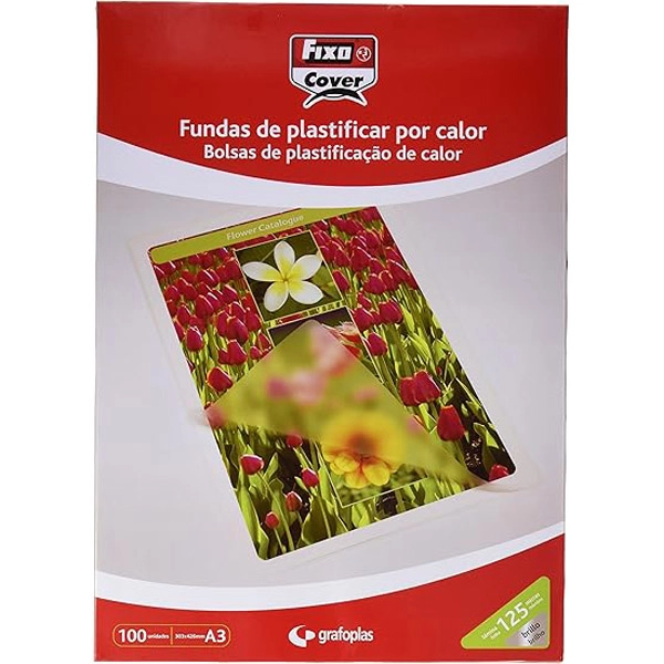 CAJA 100 FUNDAS PLASTIFICAR A3 303X426MM 125MY 01021000 8413623102037 GRAFOPLAS CAJA 100 FUNDAS PLASTIFICAR A3 303X426MM 125MY 01021000 8413623102037 GRAFOPLAS
