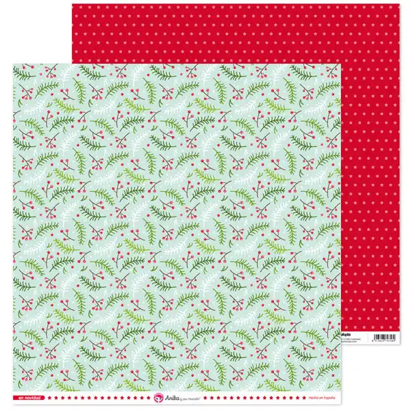 PAPEL ESTAMPADO NAVIDAD RAMAS SCRAPBOOKING 30,5X30,5 GRAFOPLAS 37018671 PAPEL ESTAMPADO NAVIDAD RAMAS SCRAPBOOKING 30,5X30,5 GRAFOPLAS 37018671