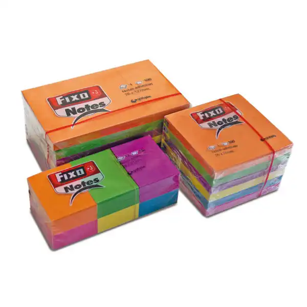 TACO DE NOTAS FIXO 76X76 MM. 100 HOJAS NEON (65005480) TACO DE NOTAS FIXO 76X76 MM. 100 HOJAS NEON (65005480)