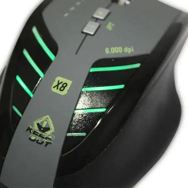 RATON LASER GAMING 6000DPI 9 BUTTONS 1165 KEEP OUT RATON LASER GAMING 6000DPI 9 BUTTONS 1165 KEEP OUT