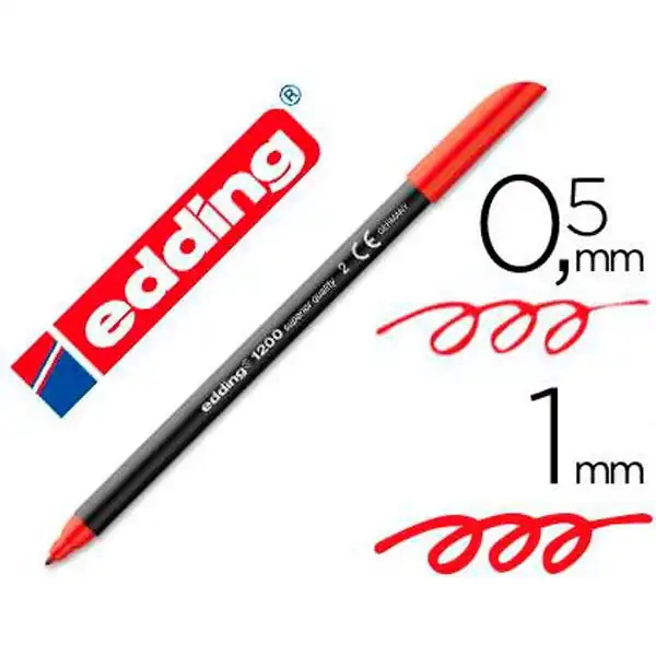 ROTULADOR EDDING 1200 PUNTA FINA ROJO (101200-02) 7320 ROTULADOR EDDING 1200 PUNTA FINA ROJO (101200-02) 7320