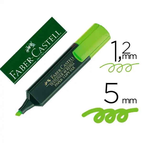 ROTULADOR FABER CASTELL FLUORESCENTE 48-63 VERDE 9606 ROTULADOR FABER CASTELL FLUORESCENTE 48-63 VERDE 9606