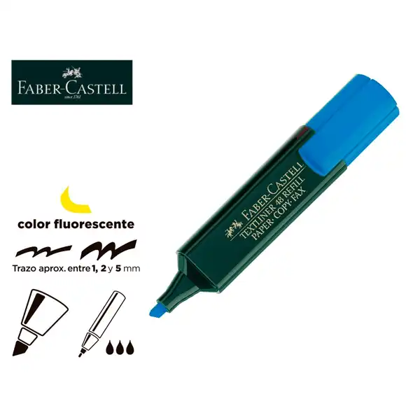ROTULADOR FABER CASTELL FLUORESCENTE 48-51 AZUL 9607