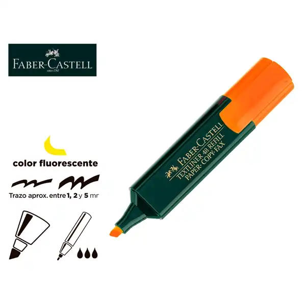 ROTULADOR FABER CASTELL FLUORESCENTE 48-15 NARANJA 9610 ROTULADOR FABER CASTELL FLUORESCENTE 48-15 NARANJA 9610