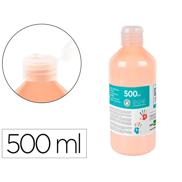 PINTURA DEDOS LIDERPAPEL BOTELLA DE 500 ML CARNE DD03 9777 PINTURA DEDOS LIDERPAPEL BOTELLA DE 500 ML CARNE DD03 9777