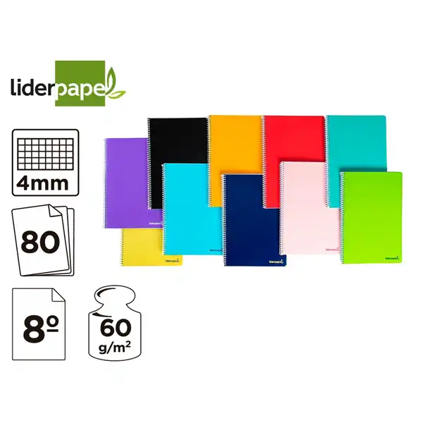BLOCK ESPIRAL LIDERPAPEL BOLSILLO 8º NATURAL 80HJ CUADRO BQ06 (09860) BLOCK ESPIRAL LIDERPAPEL BOLSILLO 8º NATURAL 80HJ CUADRO BQ06 (09860)