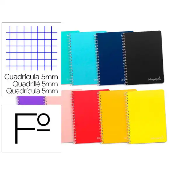 CUADERNO ESPIRAL LIDERPAPEL Fº WITTY TAPA DURA 80H 75GR 5MM BF64 09867 CUADERNO ESPIRAL LIDERPAPEL Fº WITTY TAPA DURA 80H 75GR 5MM BF64 09867